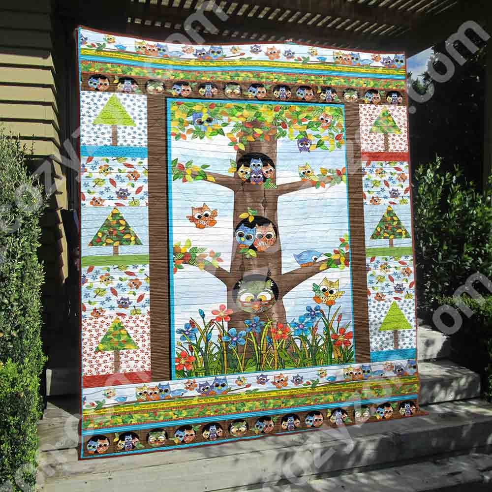 Owl Cute Owls Bl Quilt Blanket DHC020120671TD