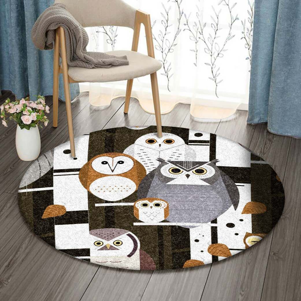 Owl Round Carpet