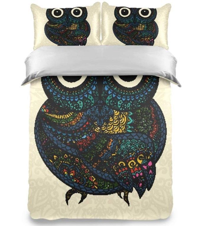Owl Decor Bedding Set