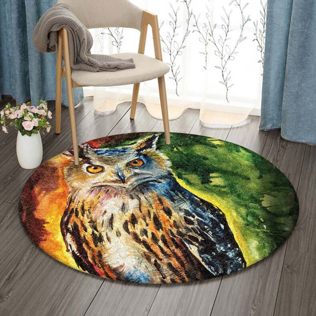 Owl Round Carpet