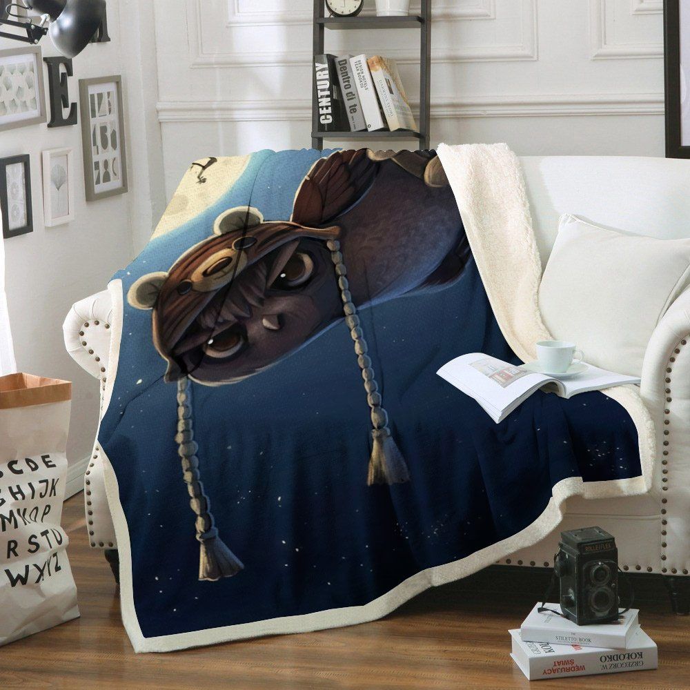 Owl Sherpa Fleece Blanket