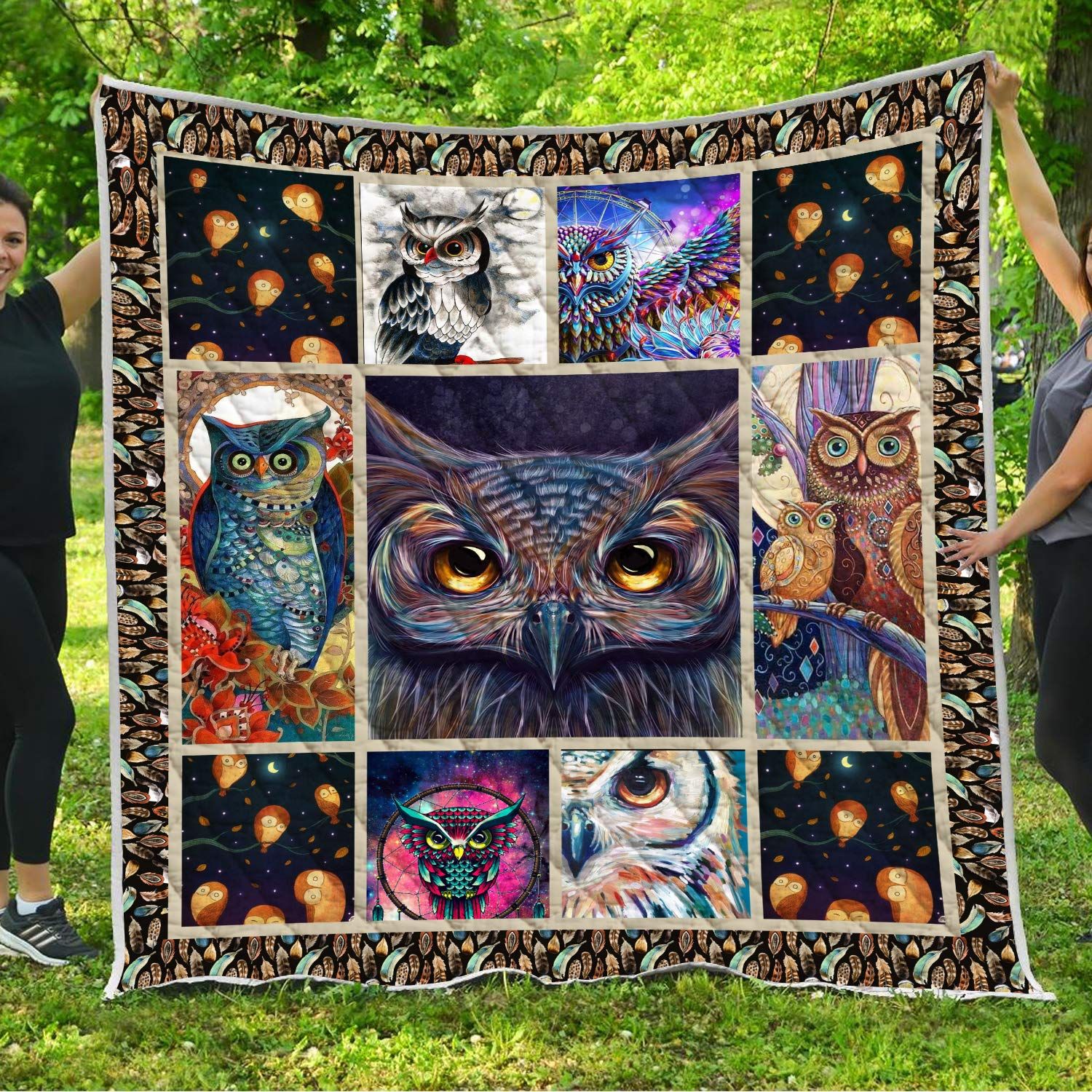 Owl Dont Look At Owl Eyes Quilt Blanket DHC31121179TD