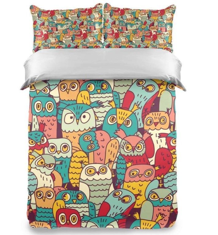 Owl Doodle Bedding Set