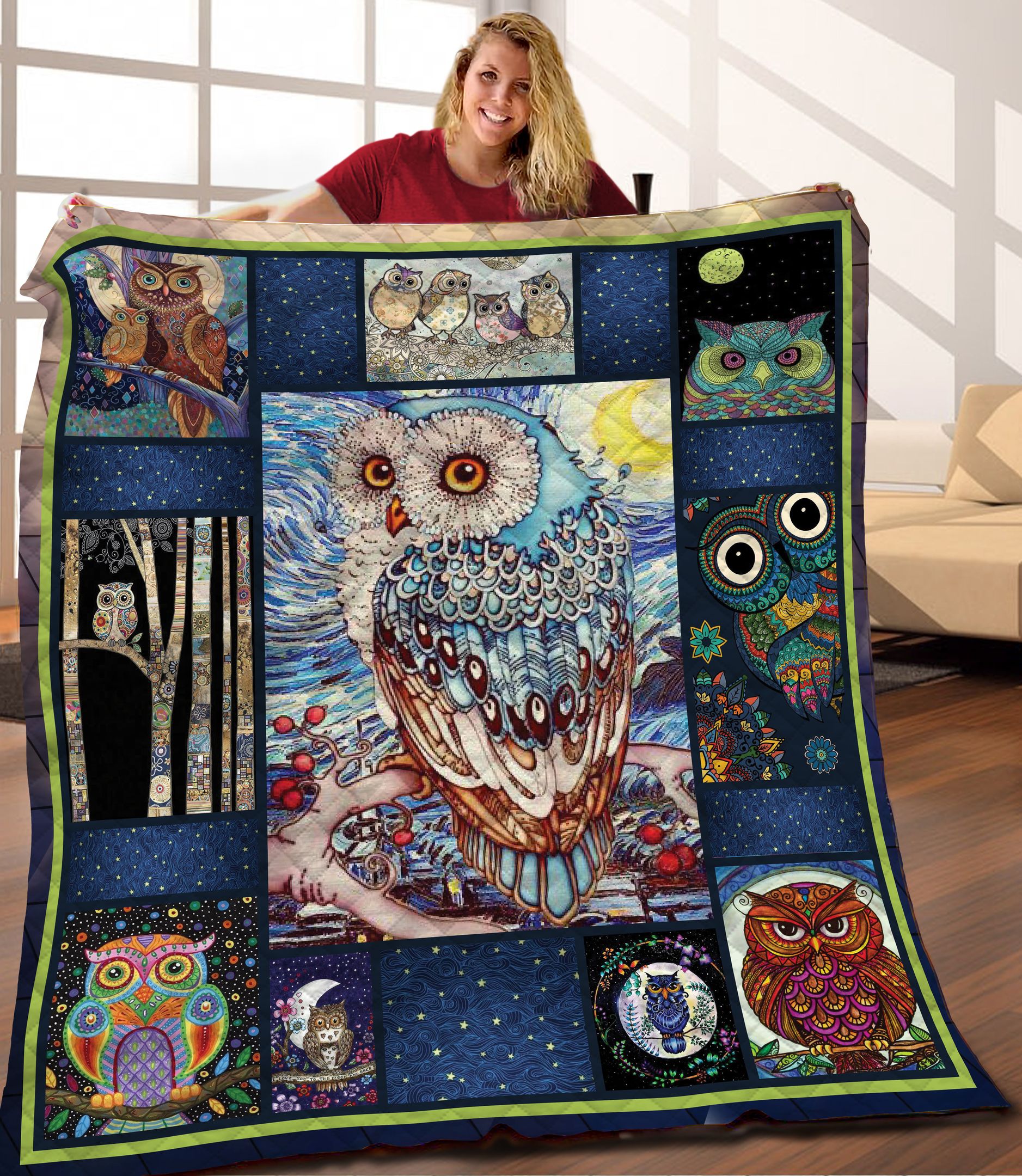 Owl DTH110921HD Quilt Blanket