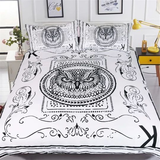 Owl Face Card Bedding Set