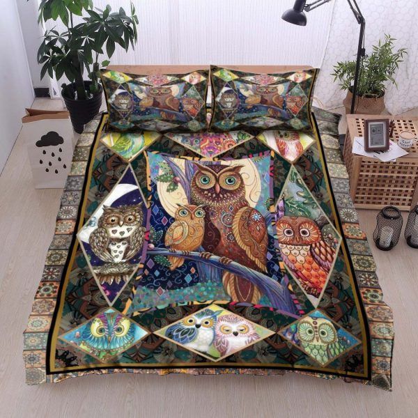 Owl Family In Tree Bedding Set