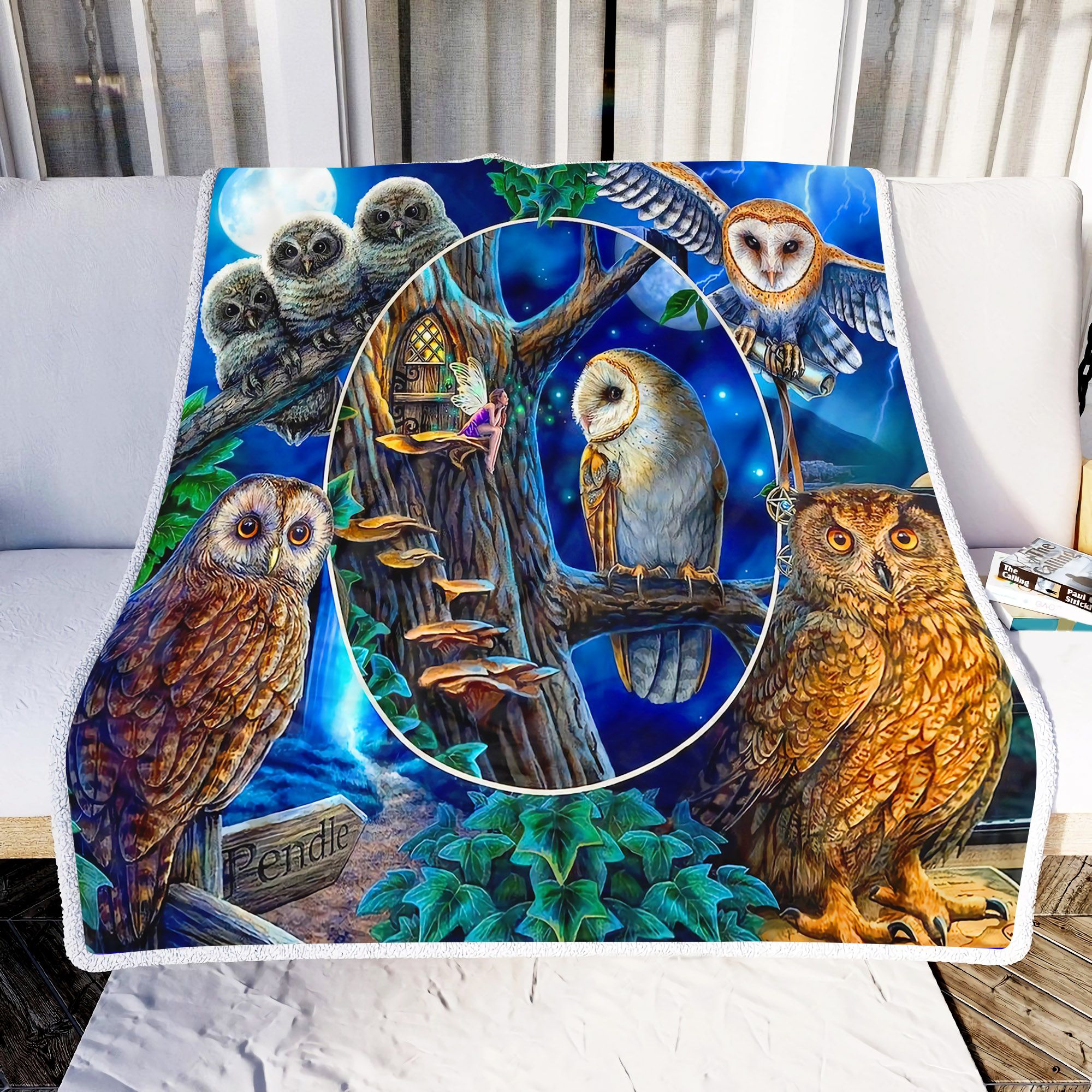 Owl Family Fleece Blanket
