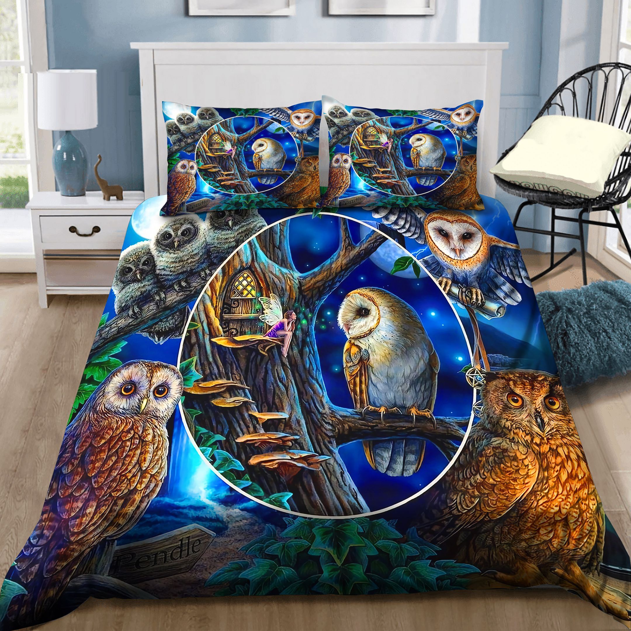 Owl Family Bedding Set