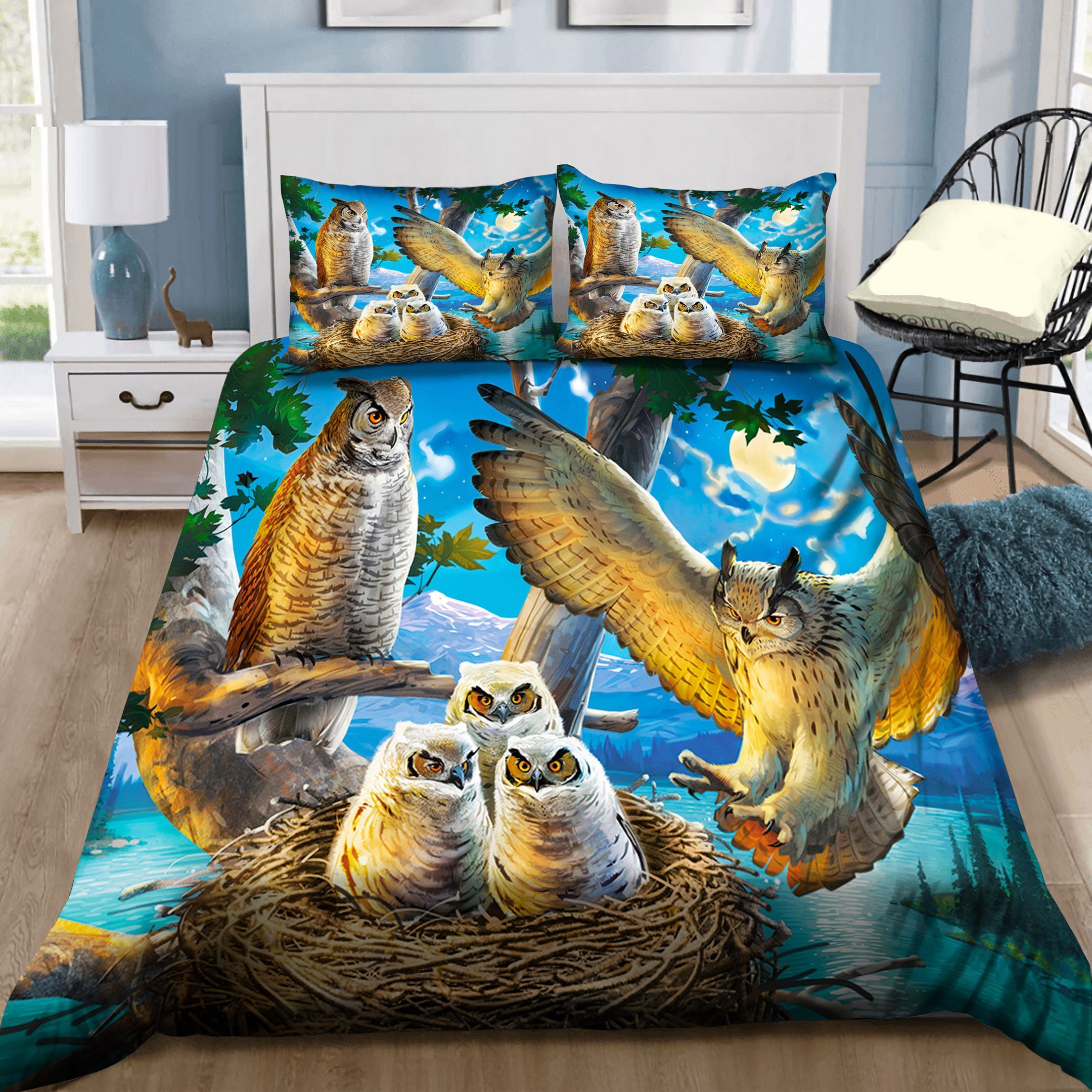 Owl Family Bedding Set