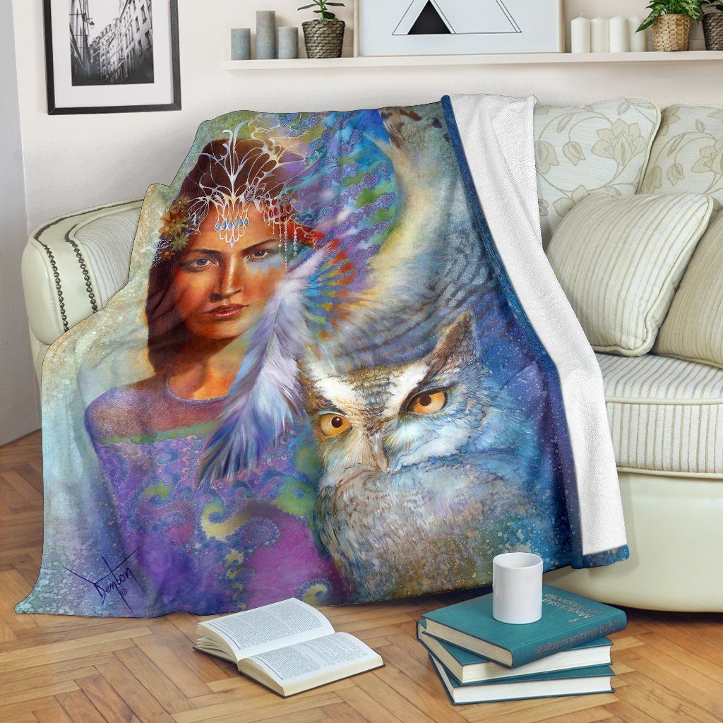 Owl Fantasy Sherpa Fleece Blanket