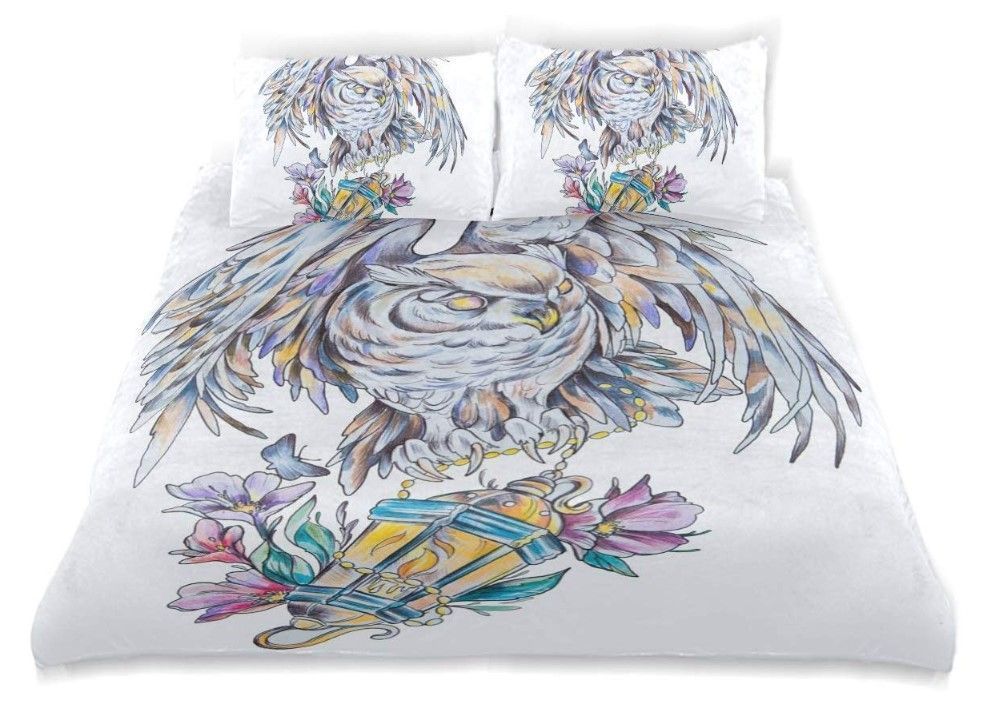 Owl Floral Bedding Set