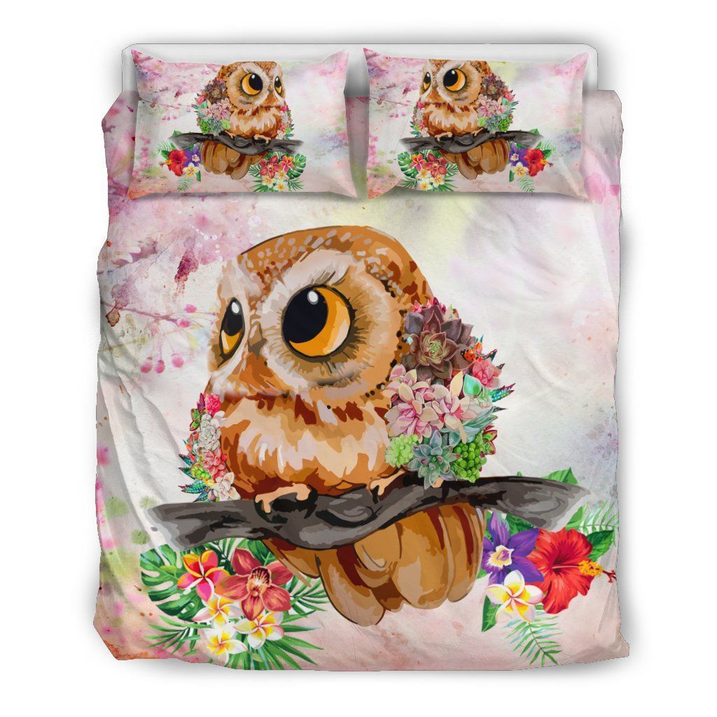 Owl Flower Bedding Set
