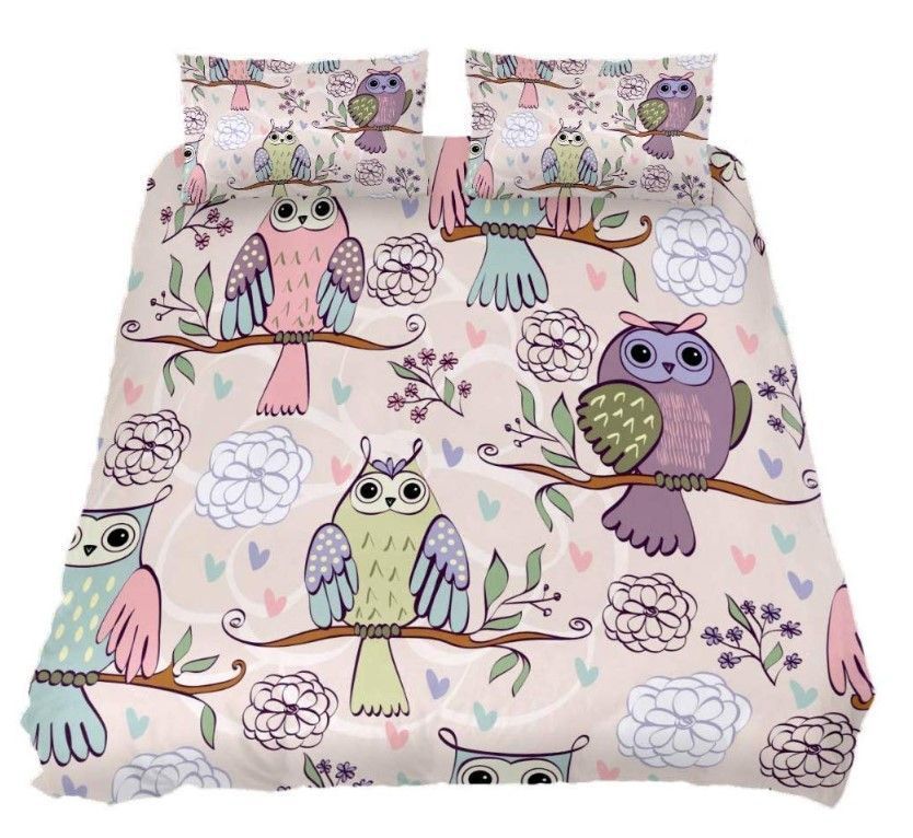 Owl Flower Bedding Set