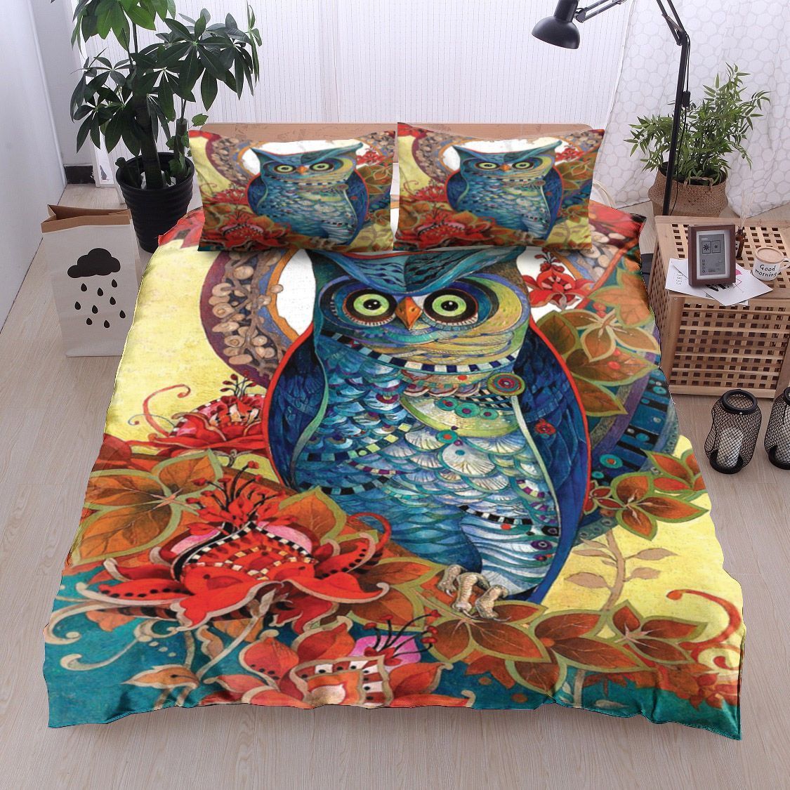 Owl Flower Bedding Set