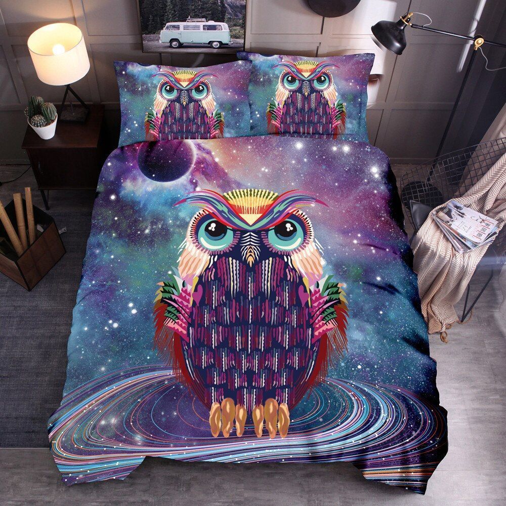 Owl Galaxy Bedding Set