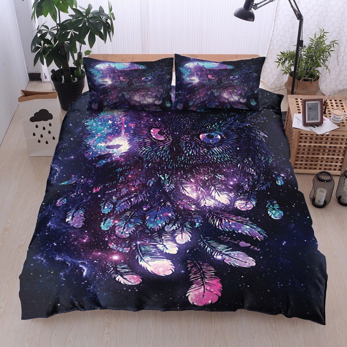 Owl Galaxy Bedding Set