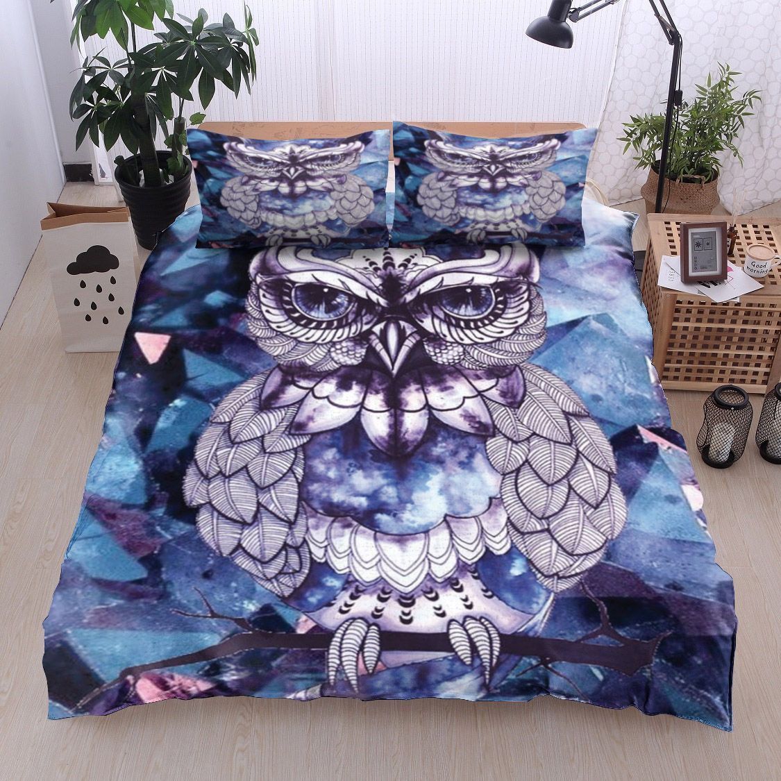 Owl Galaxy Bedding Set