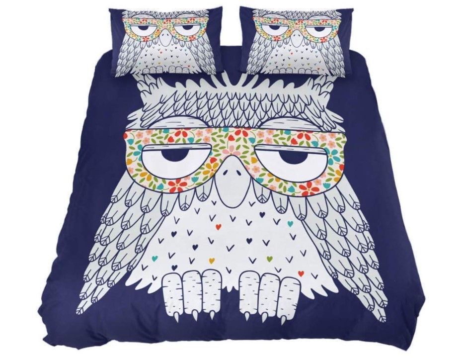 Owl Glasses Bedding Set
