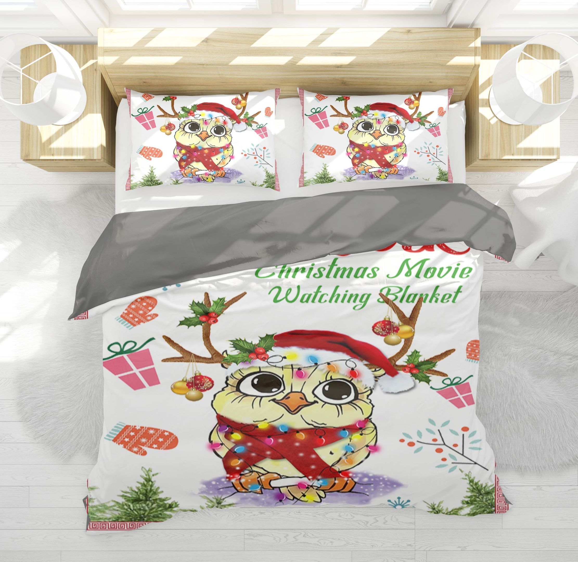 Owl Gorgeous Reindeer Christmas Bedding Set