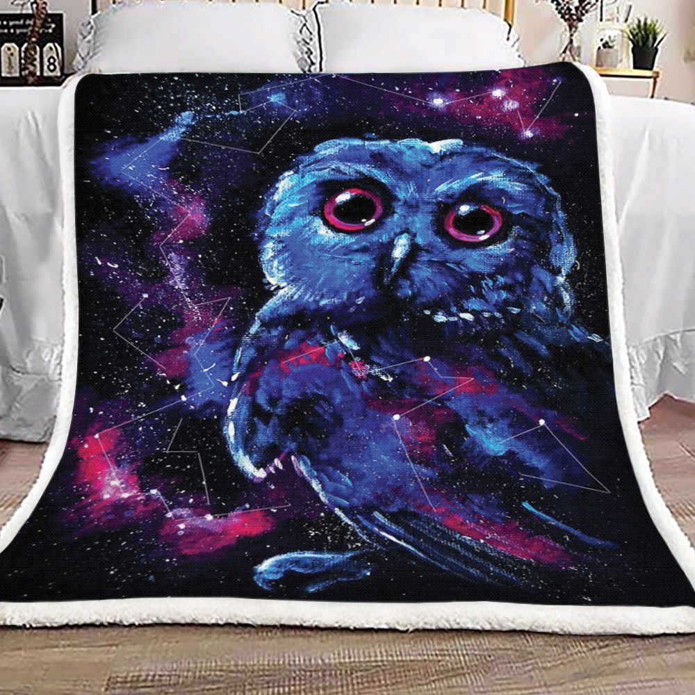 Owl Sherpa Fleece Blanket