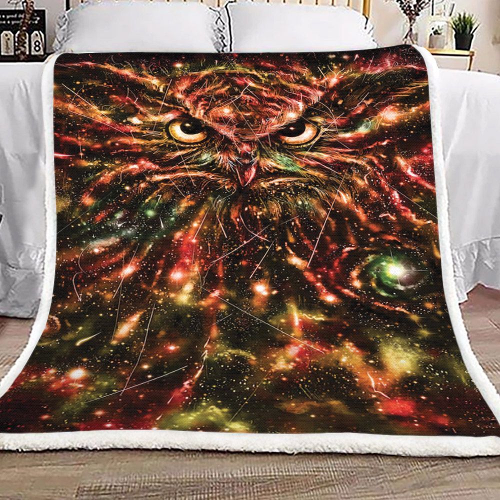 Owl Sherpa Fleece Blanket