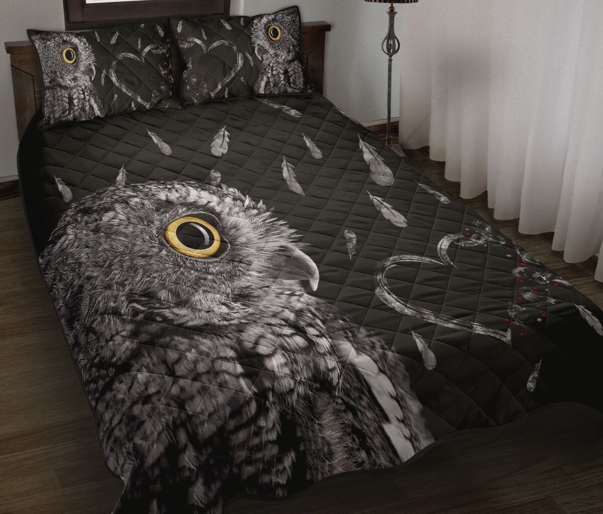 Owl Heart Bedding Set