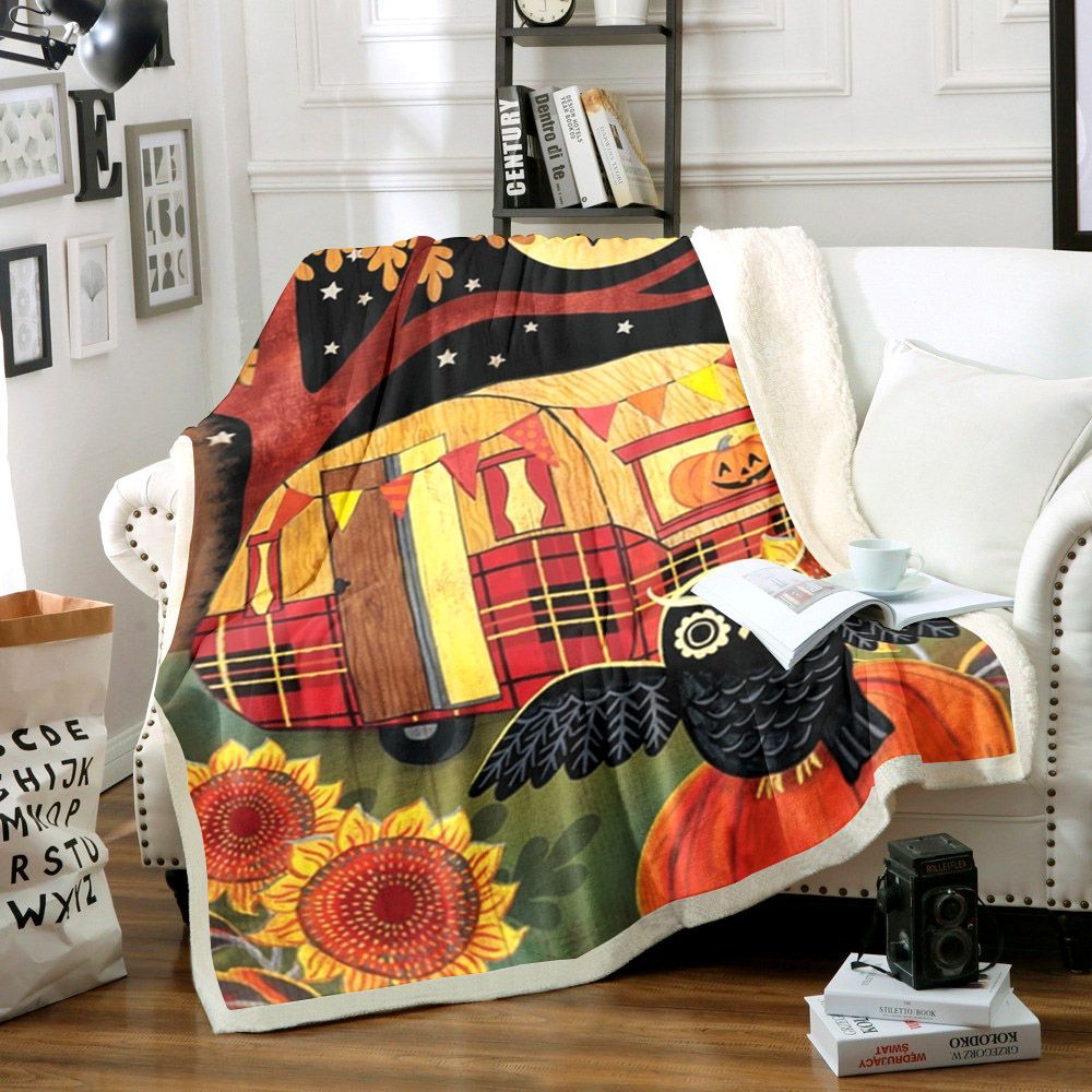 Owl Sherpa Fleece Blanket