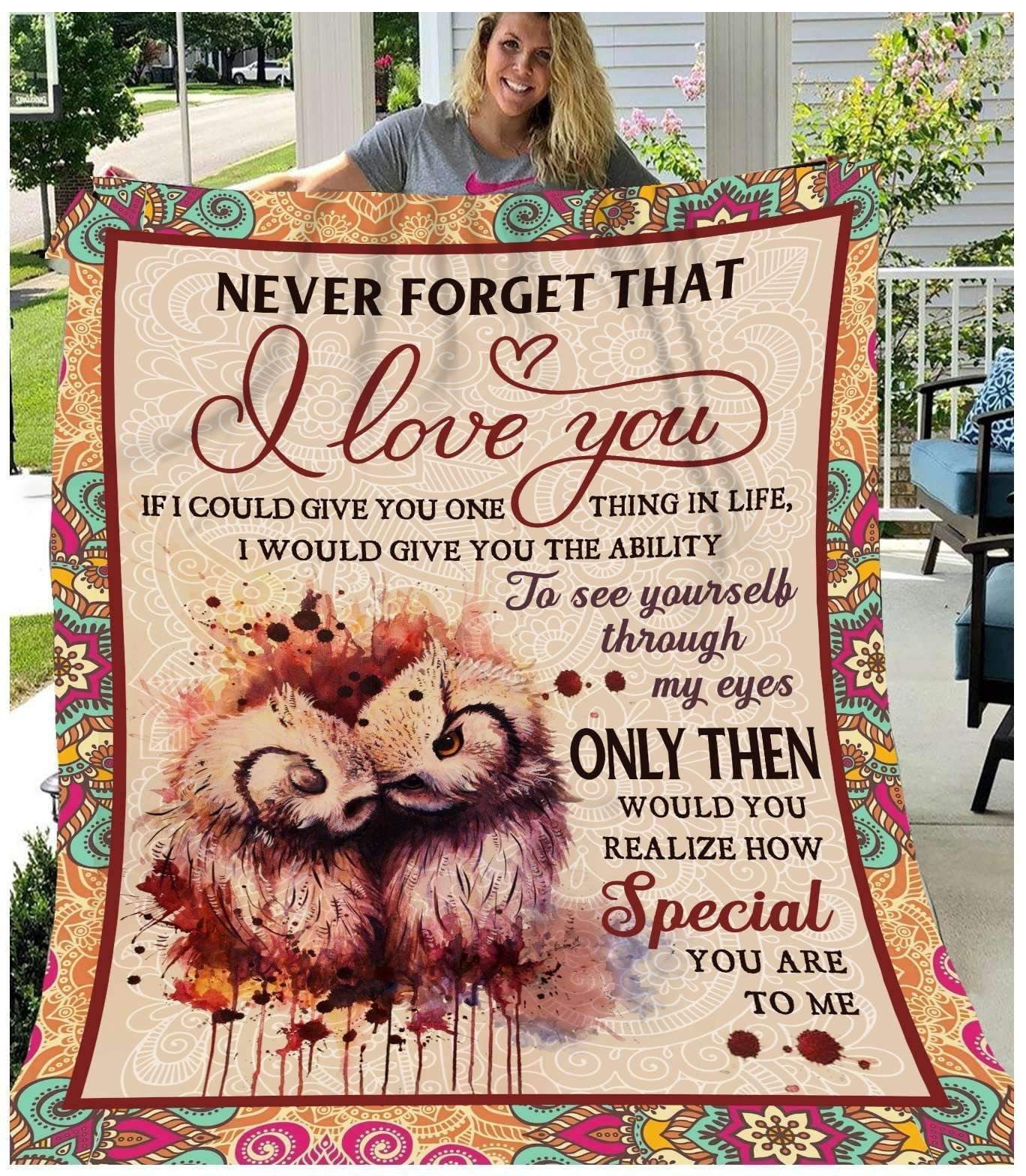 Owl I Love You Sherpa Fleece Blanket