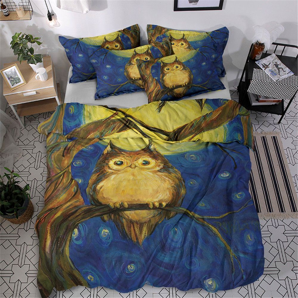 Owl In Night Bedding Set