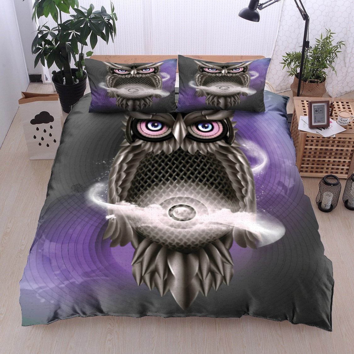 Owl Listen Music Bedding Set