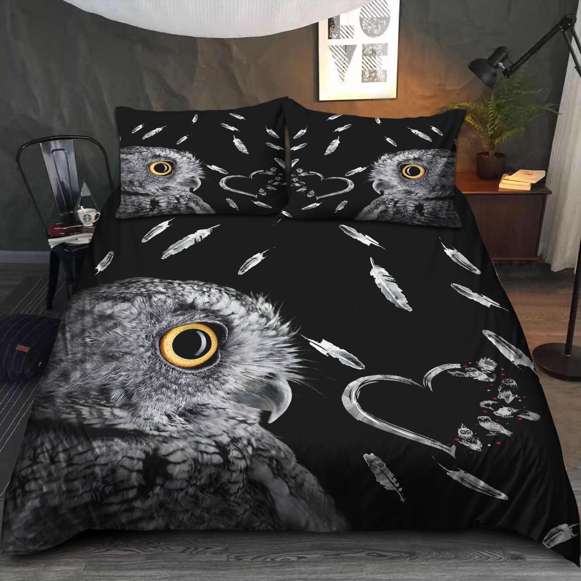 Owl Love Bedding Set