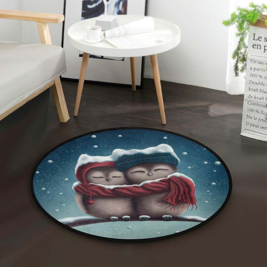 Owl Love Round Carpet
