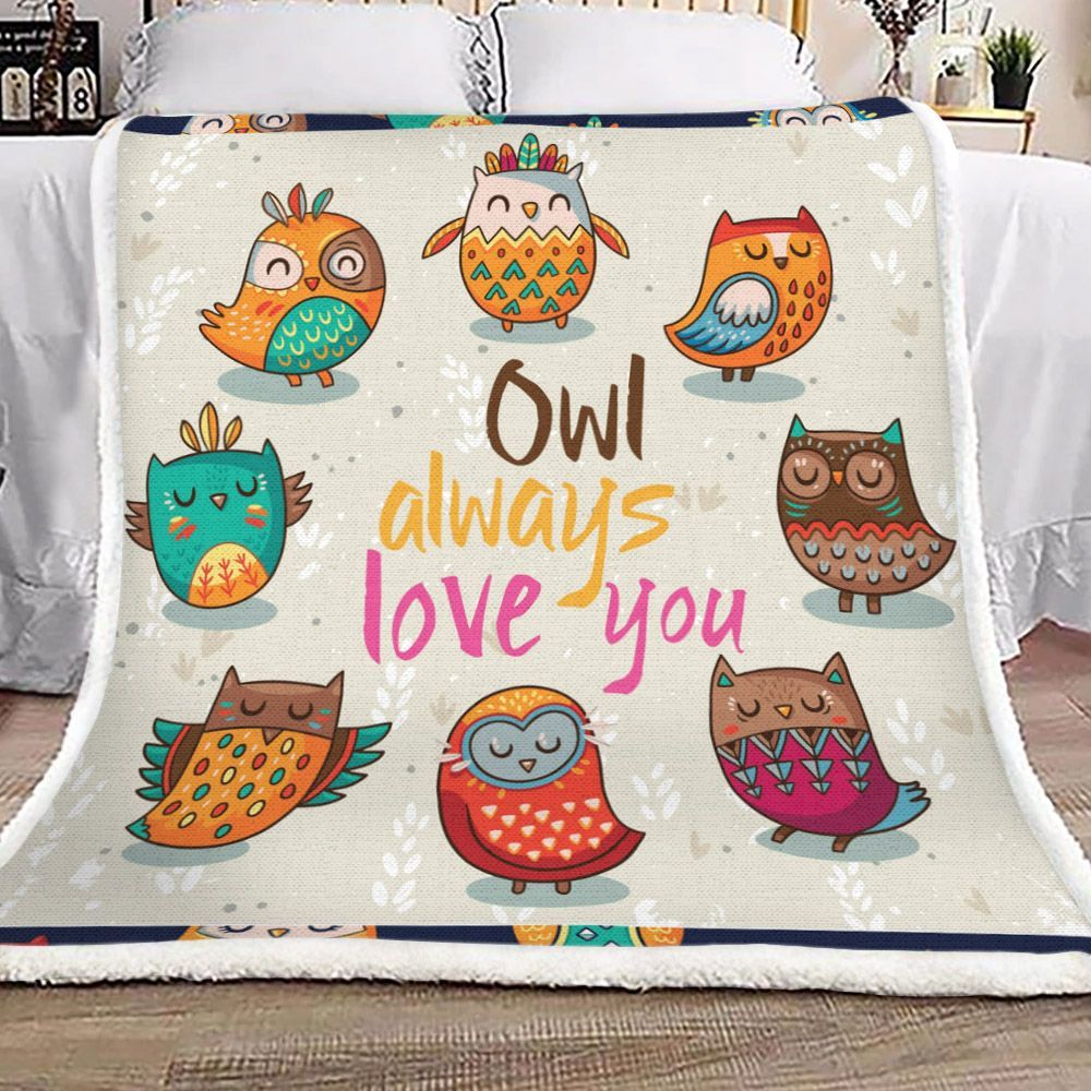 Owl Love You Sherpa Fleece Blanket