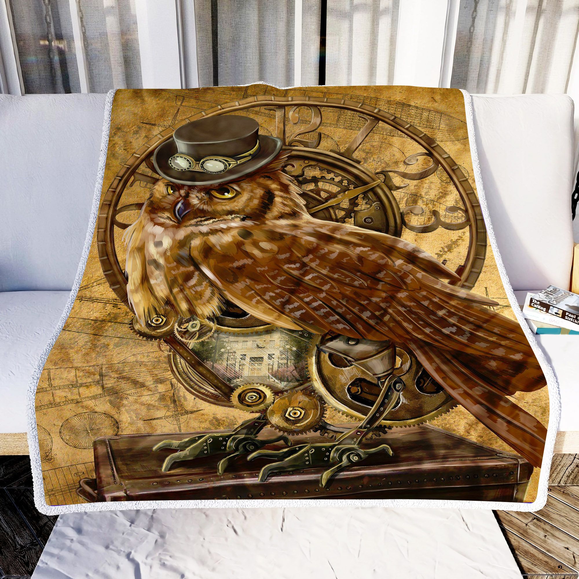 Owl Machine Fleece Blanket