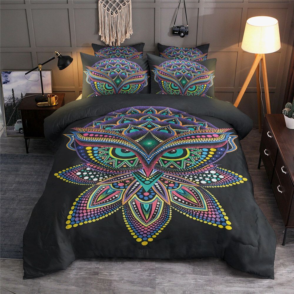 Owl Mandala Bedding Set
