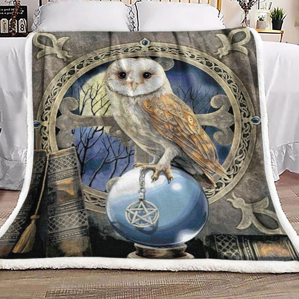 Owl Sherpa Fleece Blanket