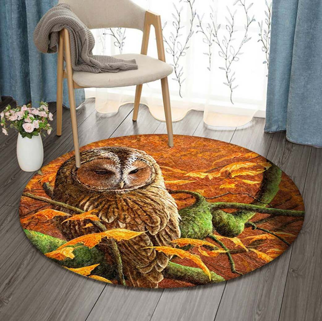 Owl Round Carpet