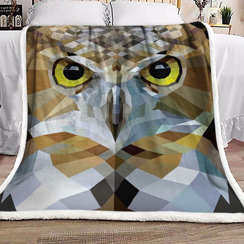 Owl Sherpa Fleece Blanket