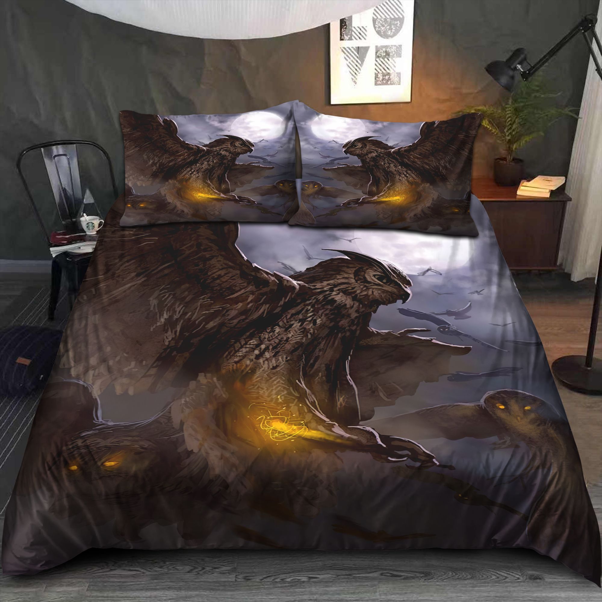 Owl Moon Bedding Set