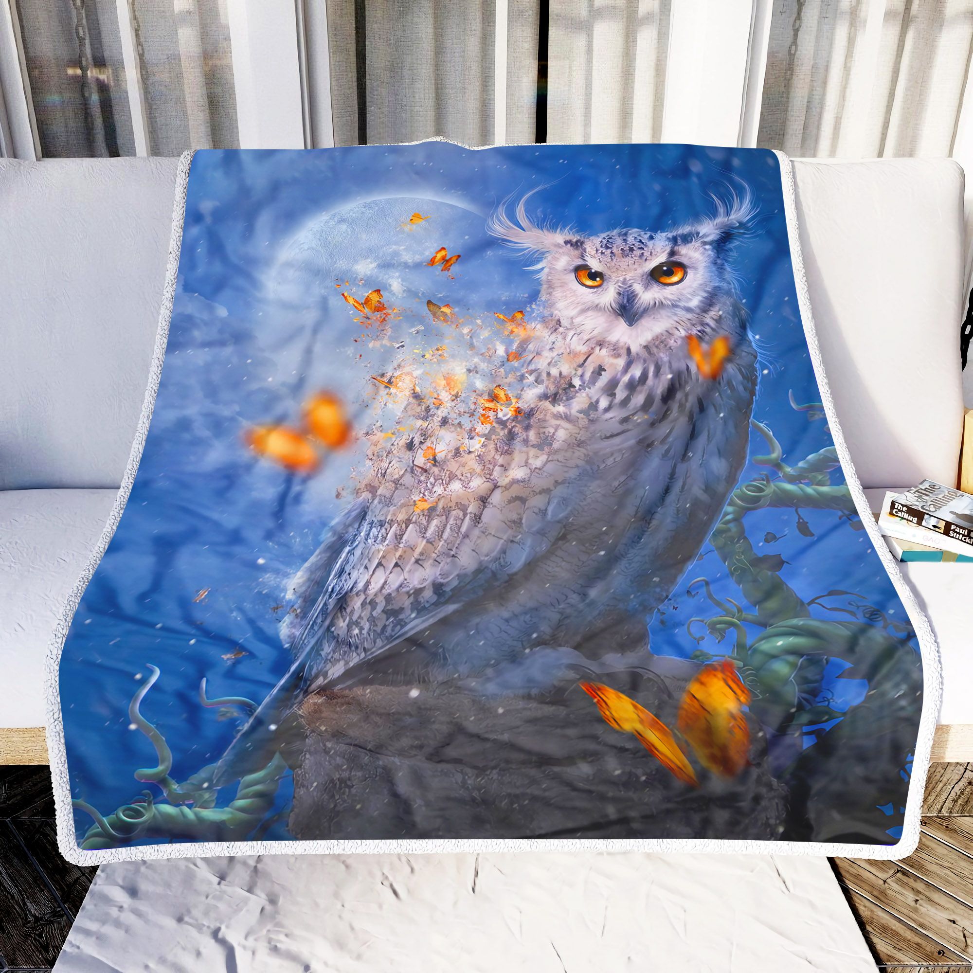 Owl Moon Fleece Blanket