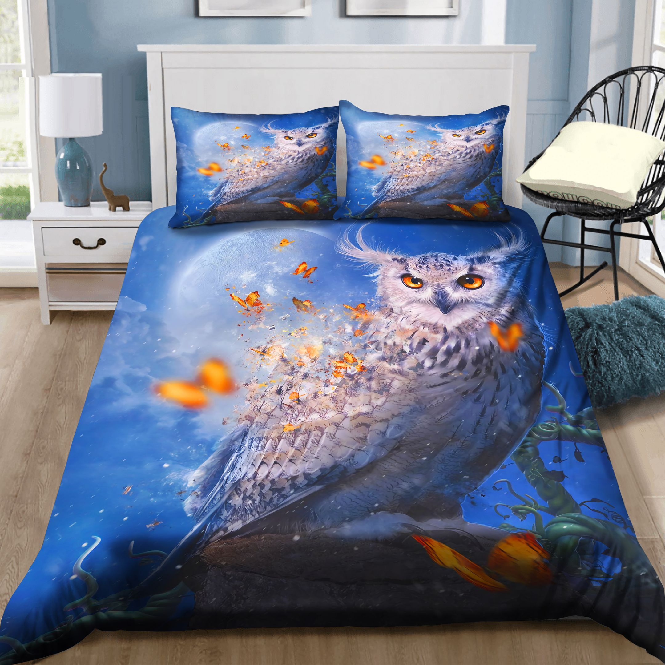 Owl Moon Bedding Set