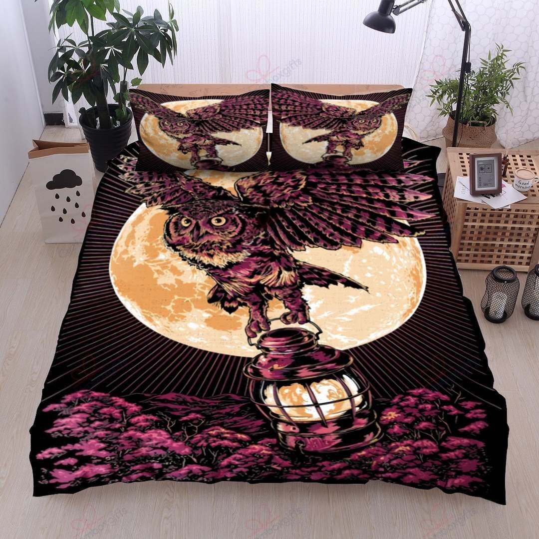Owl Moon Printed Bedding Set