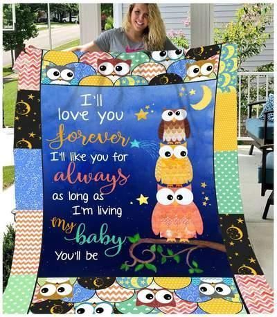 Owl My Baby Sherpa Fleece Blanket