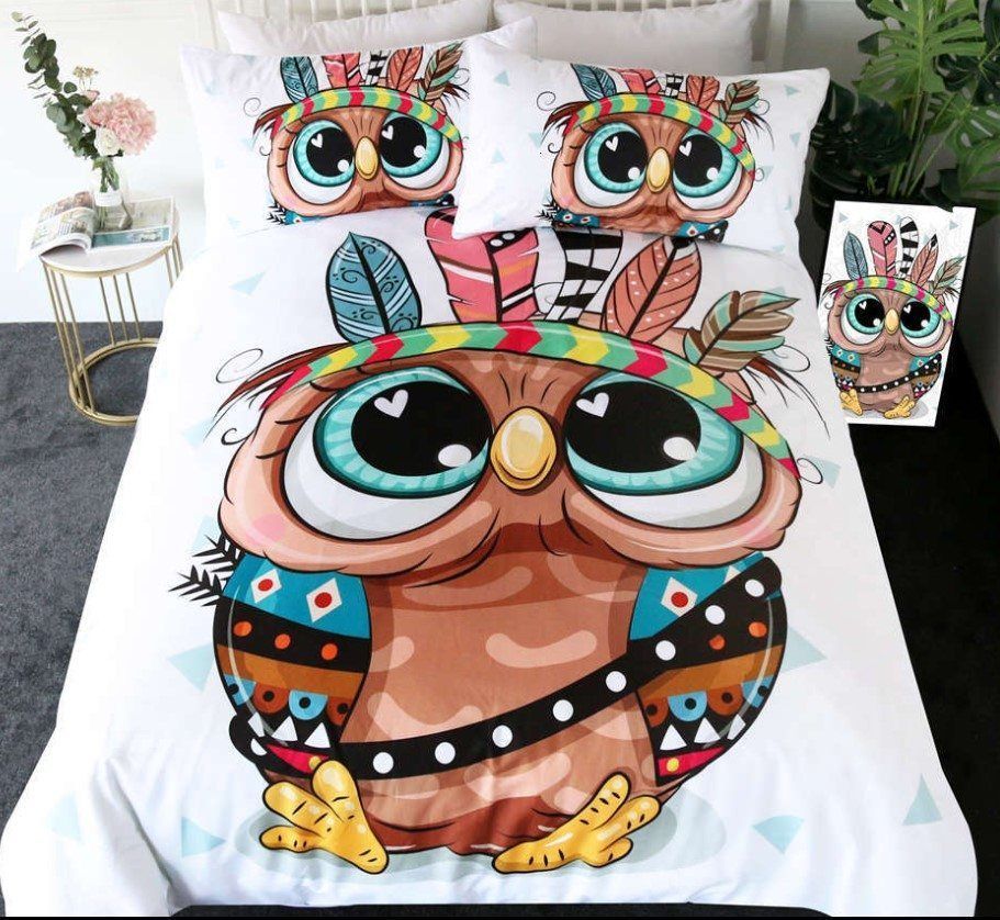 Owl Native American Bedding Set