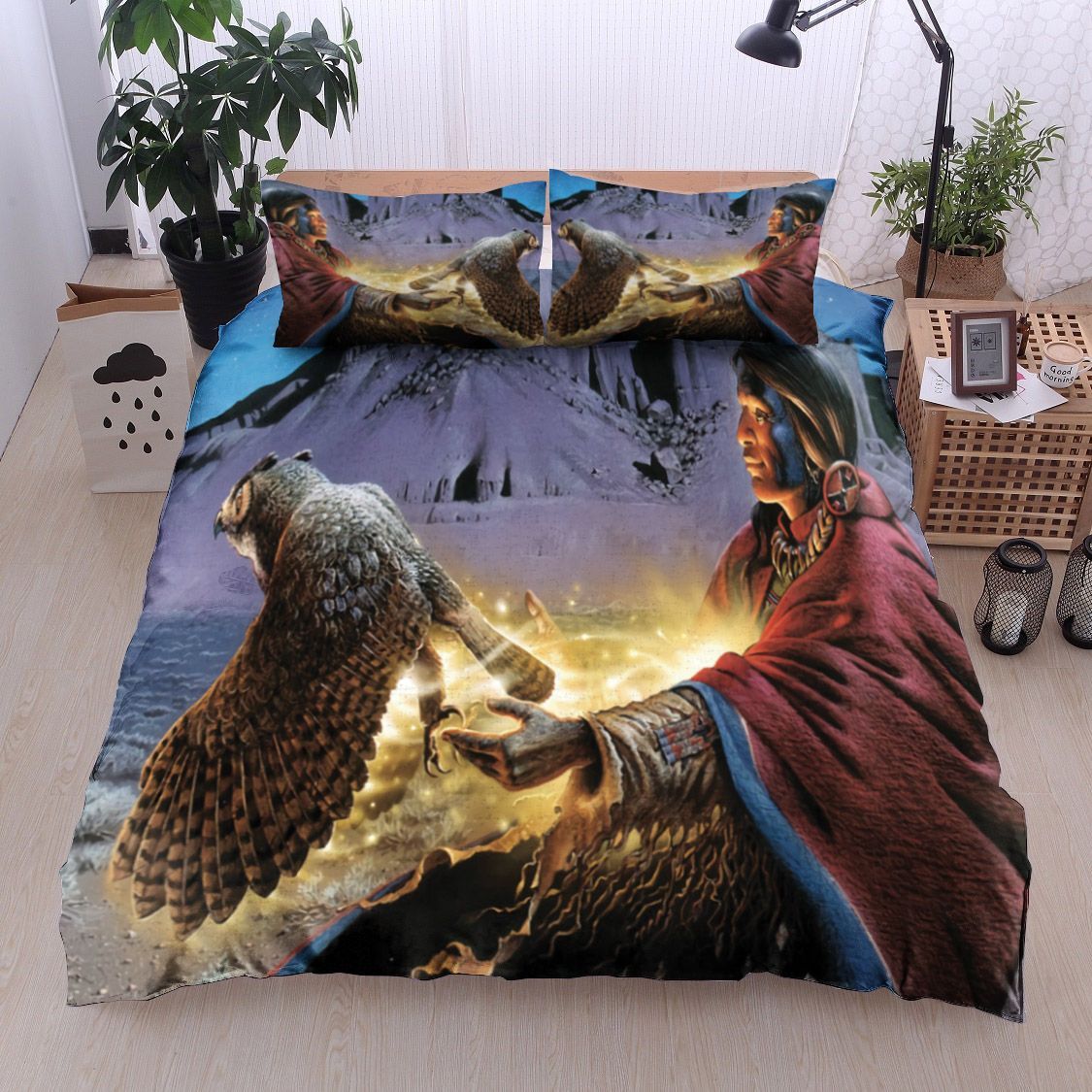 Owl Native American Bedding Set
