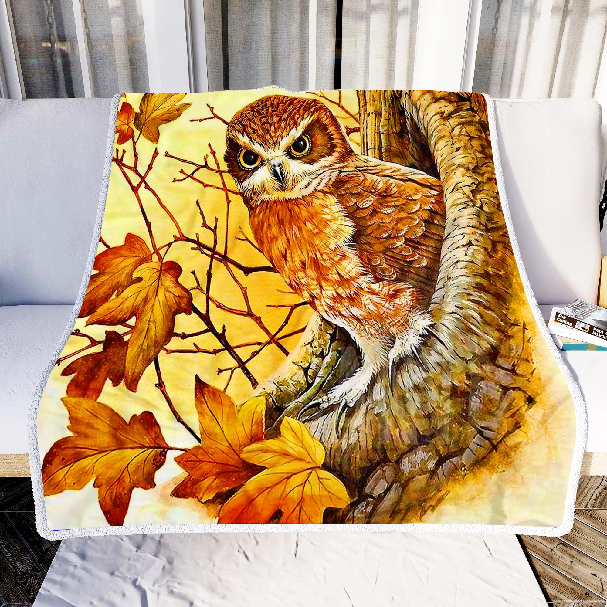 Owl Net Fleece Blanket