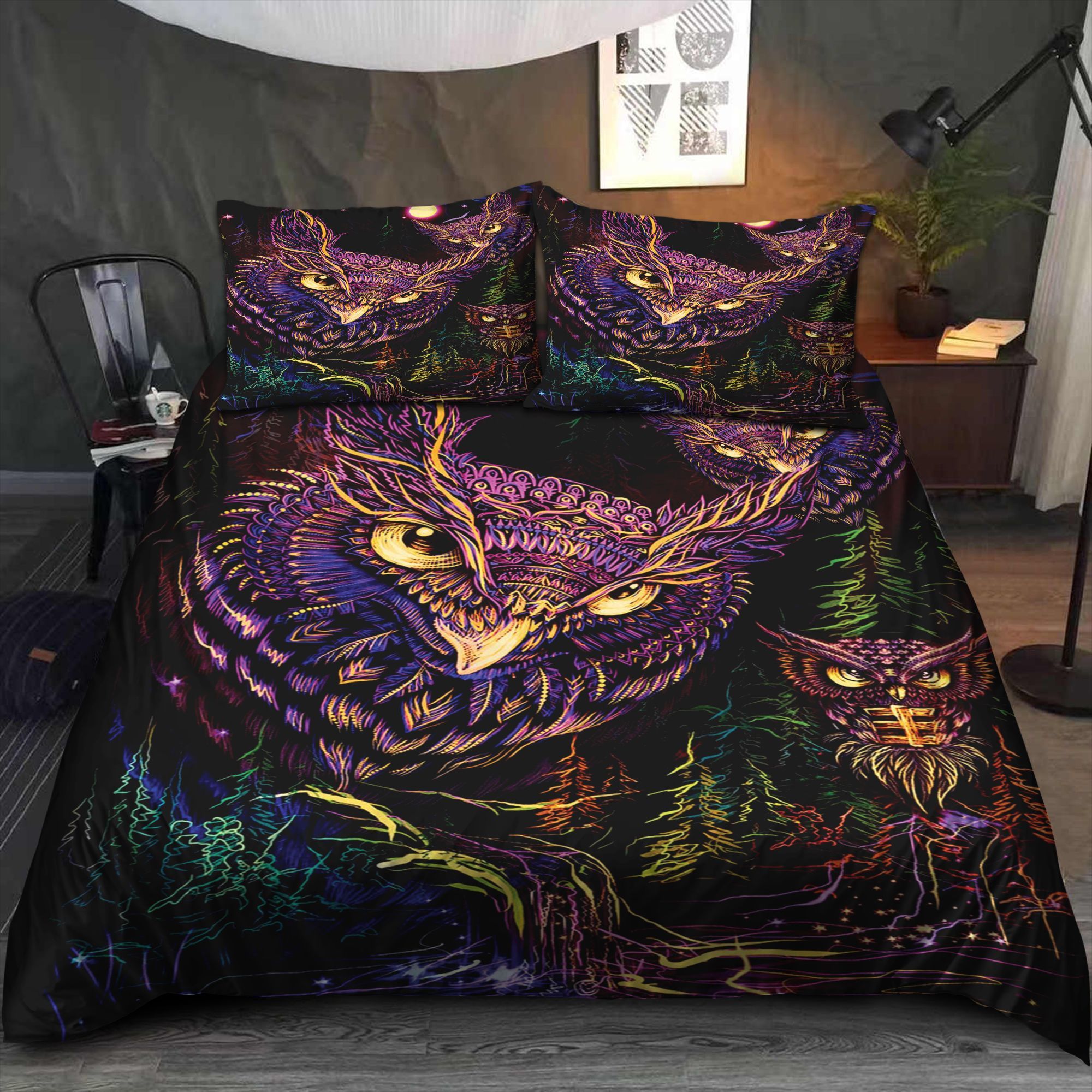 Owl Night Bedding Set