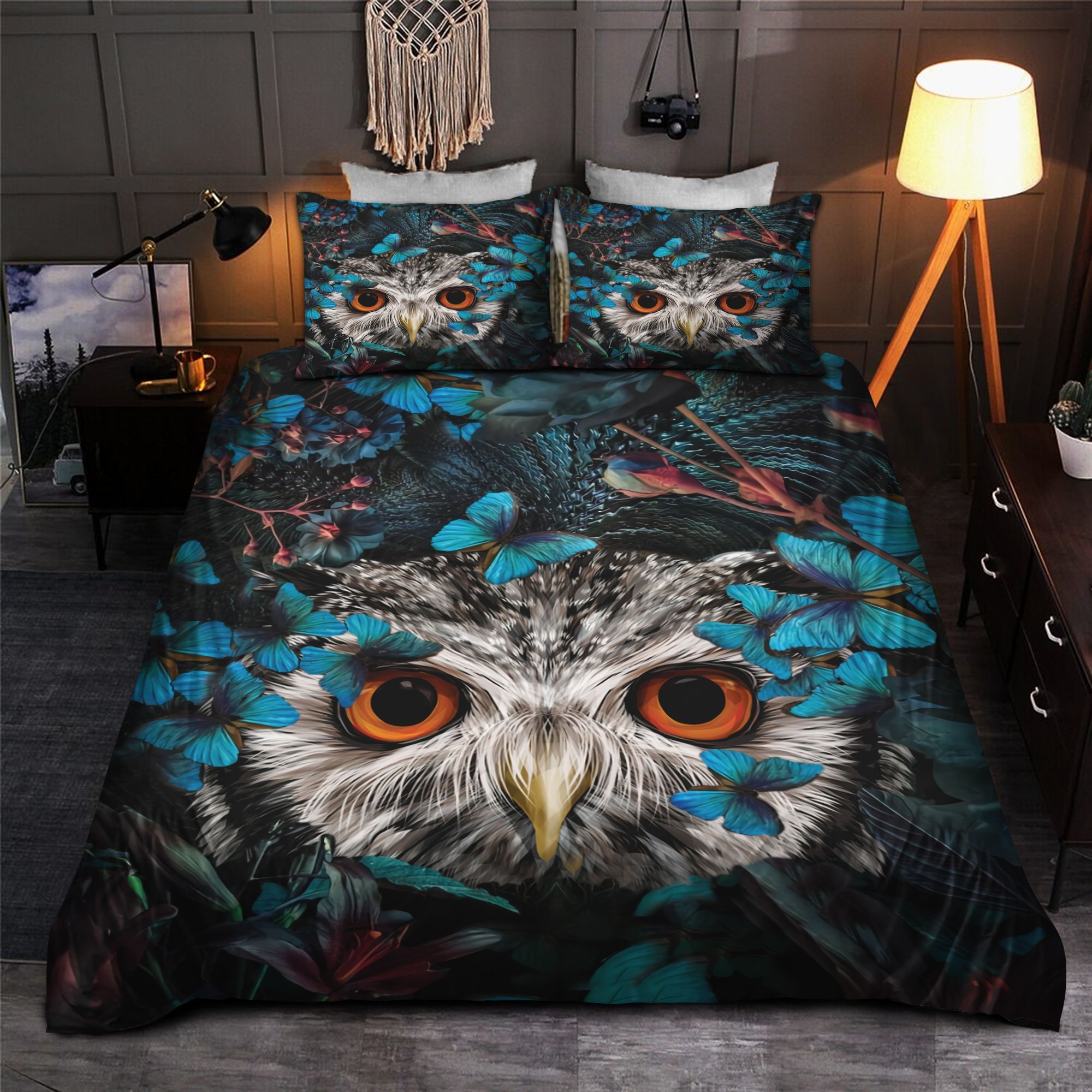 Owl Night Butterfly Bedding Set