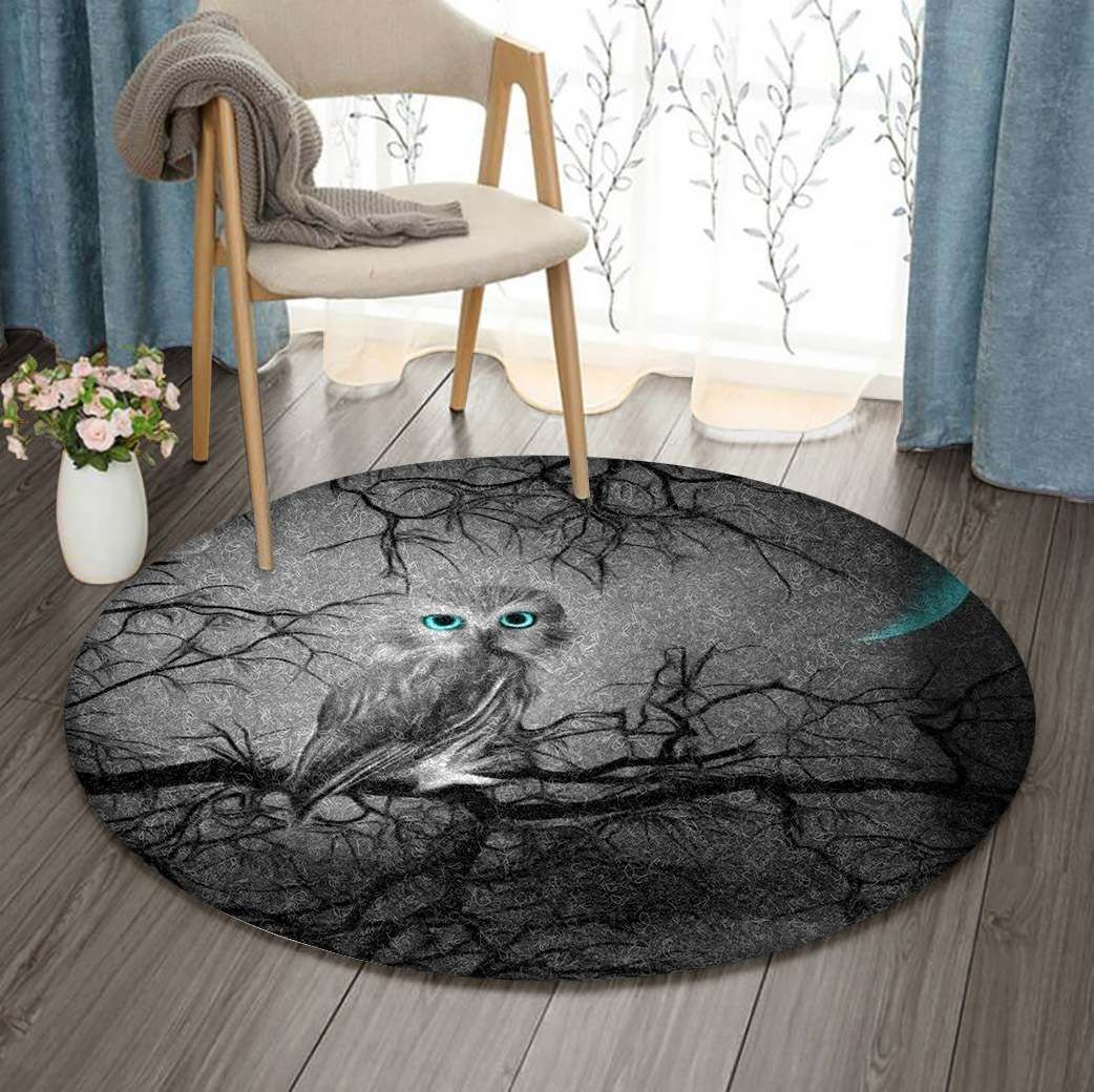 Owl Night Round Carpet