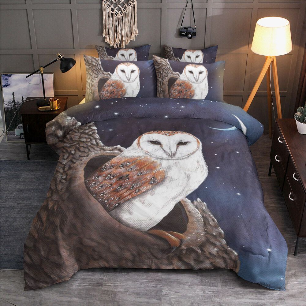 Owl Night Moon Bedding Set
